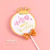 Decoración para pastel de zanahoria de conejo de moda, adorno para tarta, pequeño príncipe, dios masculino, diosa, tarjeta de feliz cumpleaños, hada