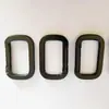 Al por mayor 53*345mm Aleación de Aluminio Cuadrado Electróforo Negro Mosquetón Pista Hebilla Plana Gancho Mochila de Viaje