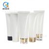 En stock 100g tubo de loción limpiador facial acondicionador para el cabello suave blanco puro dorado tapa cosmético sub-embalaje tubo