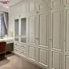 Fábrica de Guangzhou Gabinetes Estilo Americano Estilo Francés Madera Maciza Vestidor Hecho a Medida General Armario de Comercio Exterior Villa Casa Entera