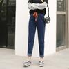 Jeans Casuales de Mezclilla Largos Jiajun Spring para Mujer Tallas Extra con Cintura Elástica, Pantalones Harem, Talla Extra Grande