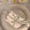 Pulsera de Perlas de Imitación Mariposa Azul Menta para Mujer, Moderna, de Alta Gama, Joyería de Mano Dulce, Accesorios Pequeños Frescos y Versátiles para el Verano