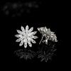 Aretes Rotatorios de Copo de Nieve de Cristal de Vez en Cuando Lujo Ligero Nivel Alto Micro-engastados Hebilla de Oreja Aguja de Plata s925 para Mujer Pendientes Explosivos
