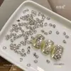 Novo Kit de Material com Strass para Nail Art de Flor de Luxo, Decorações de Unha de Flor de Cinco Pétalas com Zircônia Gota d'Água Brilhante de Luxo Leve Atacado