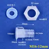 Conector de Paso Recto Bafle de Plástico Rosca M5~M16 Panel de Paso Medio Pagoda Directo con Tuerca Arandela Se Puede Fijar Directamente