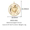 Nuevo Estilo Patrón Retro Irregular Colgante Incrustado con Diamantes Dorados Redondo Simple Accesorios de Joyería DIY Colgante Venta al por Mayor