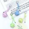 Llavero Colgante Bola Trenzada de Cordón de PU Creativo Elegante Simple Anillo para Llave de Coche Colgante para Bolso de Hombre y Mujer