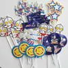 Super-Homem de Ovo Salgado Monstro Mesa de Sobremesas Decoração de Bolo Empurrador Envolvente Festa de Aniversário Infantil Fantasia Tema de Desenho Animado