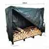 Amazon Prateleira de Ferro para Lenha Interna Externa Prateleira de Armazenamento de Madeira Bruta Lareira Metal Madeira Organização Prateleira de Armazenamento