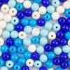 Contas Redondas de Acrílico Coloridas e de Cor Sólida, Contas Soltas, Corrente para Celular, Colar, Pulseira, Acessórios para Roupas Feitos à Mão para DIY