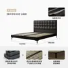 Cabeceira Fina com Padrão Waffle Minimalista Moderno em Couro Genuíno para Quarto Principal de Casa Cama Flutuante Cama de Casal com um Toque de Luxo Leve e Acabamento de Alta Qualidade