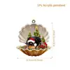 Colgante de Árbol de Navidad Transfronterizo Cachorro Durmiendo Acrílico Plano Perro de Dibujos Animados Decoración Navideña 2023 para el Hogar