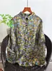 Cardigan de Ramio Puro con Estampado Digital para Mujer, Manga Larga, Talla Grande, Estilo Holgado y Delgado, Novedad Otoño 2026
