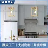 Cross-Border candelabro de cabeça única loft retrô americano Gaiola de ferro estilo industrial luz de escada preta Amazon AliExpress