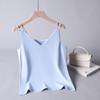 Camisola de mujer, vestido profesional, camisa base, verano 2023, nueva, ajustada, color sólido, cuello en V, camisola superior