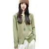 Cárdigan con capucha y cremallera de punto 100% algodón engrosado, chaqueta corta suéter para mujer, nuevo estilo 2026, prenda de abrigo cálida