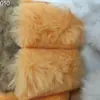 Em estoque Tecido de pelo de coelho listrado 10mm, veludo de coelho pelo de coelho pelúcia listrada tecido para brinquedo roupa boneca