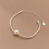 Prata de Lei S925 Contas Shijia Pulseira Choker Assimétrica Prata Quebrada Versátil Joia de Mão S5988