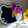 Lindo Sanrio Kuromi Luz de Atmósfera de Neón USB 5V Espejo de Escritorio para el Hogar Mesa Espejo de Maquillaje con Luz