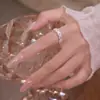 Anillo de Moneda de Cobre Qian Duoduo para Mujer, Nicho de Lujo de Gama Alta, Moneda de Cinco Emperadores Atrae Riqueza, Anillo Abierto Ajustable para Dedo Índice