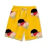Shorts de Desenho Animado para Homens de Comércio Exterior Transfronteiriço, Shorts Soltos de Verão para Casa, Calças de Dormir de Cinco Pontos, Calças Casuais, Shorts para Férias na Praia de Casal