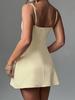 2024 Europeu e Americano Ins Primavera e Verão Elegante Sexy Sem Costas Cor Sólida Alça Saia Elegante Vestido de Cintura Alta Feminino