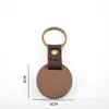 Llavero de nuez de Amazon transfronterizo, madera láser, colgante de haya, cuero PU, personalizable, DIY