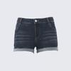 Ropa de Mujer de Seda Naranja # Chica Americana Sexy Cintura Baja Ajustados a la Cadera Shorts de Mezclilla Elásticos de Verano Adelgazantes Versátiles Pantalones Cortos A-Line