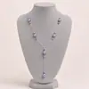 Nuevo collar transfronterizo de perlas y borlas de circonita en forma de Y largo con textura de Corea del Sur para mujer, estilo frío, cadena de clavícula para mujer