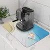 Máquina de Café de Lujo Ligero Transfronteriza Tapete Drenante para Encimera de Cocina Absorbente de Agua Mesa de Lavado Antideslizante Aislamiento Térmico Tapete para Tazón Tapete Absorbente de Barro