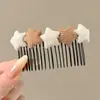 Pente de cabelo penteado de cabeça para baixo novo grampo de cabelo com franja de laço antiderrapante caveira alta estiloso moderno grampo de cabelo lateral com mechas acessório de cabelo