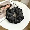 Goma de pelo scrunchie vintage versátil extragrande para adultos, elegante scrunchie floral para coleta