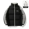 Jaqueta de Algodão Grossa e Forrada com Lã para Casal Inverno 2026 Esportes ao Ar Livre Moda Casual Reversível Casaco Puffer Roupas de Algodão Masculinas