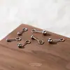 Pendientes de Plata de Ley S999 con Perlas Redondas Brillantes para Mujer Estilo Coreano Simples Mini Pendientes de Gancho Curvado Accesorios para el Oído Venta al por Mayor