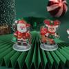 Nuevo Soporte Acrílico Transparente Navideño Decoración de Escritorio DIY Accesorios Adornos Soporte de Papá Noel Venta al por Mayor