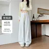Pantalones deportivos de alta calidad con bloques de color para mujer, nueva colección primavera/otoño, cintura alta adelgazante, corte holgado, pantalones de chándal de pierna recta, pantalones casuales de pierna ancha estilo americano