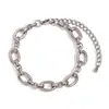 Joyería de Acero Inoxidable, Nuevos Estilos Populares en Europa y América, Accesorios de Mano Simples y Versátiles de Acero de Titanio, Cadena de Eslabones Tipo Clip de Papel y Serpiente, Pulsera Personalizada de Color Acero