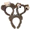Diadema de Gato de Peluche Linda para Mujer 2025 Nuevo Otoño e Invierno Pinza para el Cabello de Calavera Alta Diadema de Cachorro de Dibujos Animados Dulce Accesorios para el Cabello