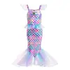 Comércio Exterior Transfronteiriço Moda Infantil Vestido Princesa Sem Mangas Moderno Cauda de Peixe Saia Longa Meninas Sereia Pequenas Mangas Voadoras Vestido de Lantejoulas