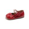 Zapatos de Cuero Estilo Británico para Niños 2026 Nueva Colección Primavera y Otoño Zapatos de Princesa Bajos con Punta Redonda para Niñas con Diseño de Pliegues y Perlas