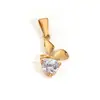 Moda Europea y Americana Transfronteriza Estilo Dulce Colgante Individual Incrustado con Circonita Acero Inoxidable Chapado en Oro de 18K Accesorio de Colgante Versátil de Lujo Ligero