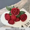 Materiales Florales Rojos, Decoraciones con Flores Artificiales, Decoraciones de Boda, Arreglos para Mesa de Comedor de Sala, Ramos, Exhibiciones de Flores Falsas, Arte Floral