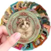 Marco de Fotos Vintage Nuevo Estilo Transfronterizo 50 Piezas Pegatinas de Gato Decoración Creativa para Diarios, Fundas de Teléfono, Cuadernos, Pegatinas Impermeables