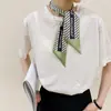 (Personalizado) Bufanda de Seda de Moda Corbata Lazo para el Cabello Adorno para la Cabeza Sentido de Alta Gama Pequeño Fresco Fina Estrecha Banda para el Cabello de Mujer Cinta Primavera y Otoño
