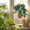 Decoração de Cacto em Vaso Transfronteiriça Colorida Acrílica Pendurada na Janela Pegador de Sol Decoração de Casa Interna e Externa Decoração de Jardim