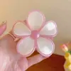 Dulce Horquilla de Color Gelatina de Flor de Cinco Pétalos para Mujer Nueva Horquilla Plumeria Transfronteriza Pinza de Tiburón Accesorio para el Cabello