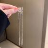 Brincos femininos de estilo frio com borla de borboleta e zircônia incrustada em diamantes e sem orelhas, clipe de osso de orelha, brincos personalizados da moda, atacado