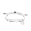 Pulseira Personalizada com Logo de Publicidade Transfronteiriça, Pulseira Trançada Personalizada Multicor com Coração Diagonal para Presente de Feriado, Aço Titânio Gravado