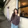 Diseño Estilo Francés con una Camiseta Única y Elegante de Manga Larga para Mujer, Otoño Holgada Estilo Coreano Hombros Descubiertos Camiseta Base