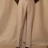 Pantalones de pana anchos estilo Nápoles de cintura alta para hombre, pantalones casuales rectos holgados, pantalones de traje italianos, modernos
